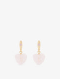 Crystal Haze Mini Jelly Heart 18ct Yellow-Gold Plated Brass and Cubic-Zirconia Hoop Earrings