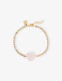 Crystal Haze bracelet with jelly heart and cubic zirconia (British brand)