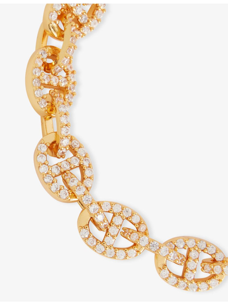 Crystal Haze 18ct yellow-gold plated cubic zirconia bracelet - British product