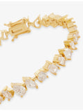 Crystal Haze irregular tennis bracelet with cubic zirconia stones, UK version