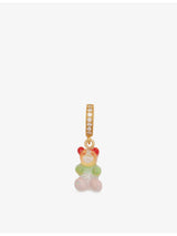 selfridges Nostalgia Crystal Haze 18ct Yellow-Gold Plated Brass and Cubic Zirconia Bear Connector- Buy online at McGrocer