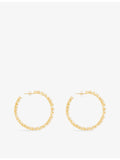 Crystal Haze gold plated hoop earrings with cubic zirconia - British product
