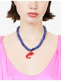 Minerva ceramic-and-glass prawn necklace, UK version