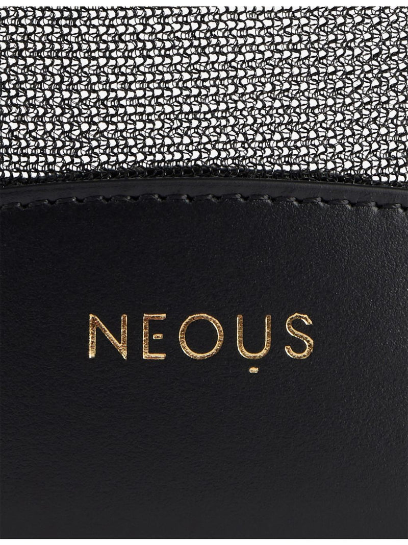 Neous Pardalis sheer bucket bag with leather trim, UK version