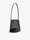 Neous Pardalis sheer bucket bag with leather trim, UK version