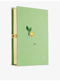 Olympia Le-Tan book clutch bag with botanical embroidery, British brand