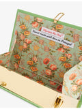 Olympia Le-Tan book clutch bag with botanical embroidery, British brand