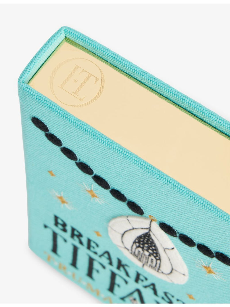 Olympia Le-Tan Breakfast at Tiffany's embroidered book clutch bag - British product