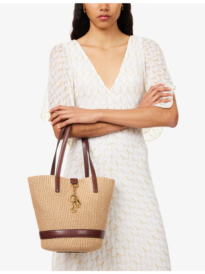 Chloé Charms medium raffia bucket bag - British product