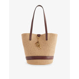 selfridges Chloé Charms Medium Raffia Bucket Bag- Buy online at McGrocer