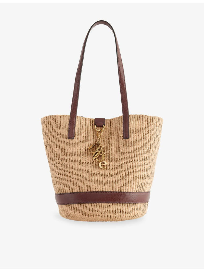 Chloé Charms medium raffia bucket bag - British product