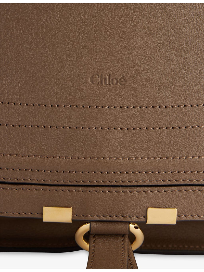 Chloé Marcie leather shoulder bag with gold hardware - British product