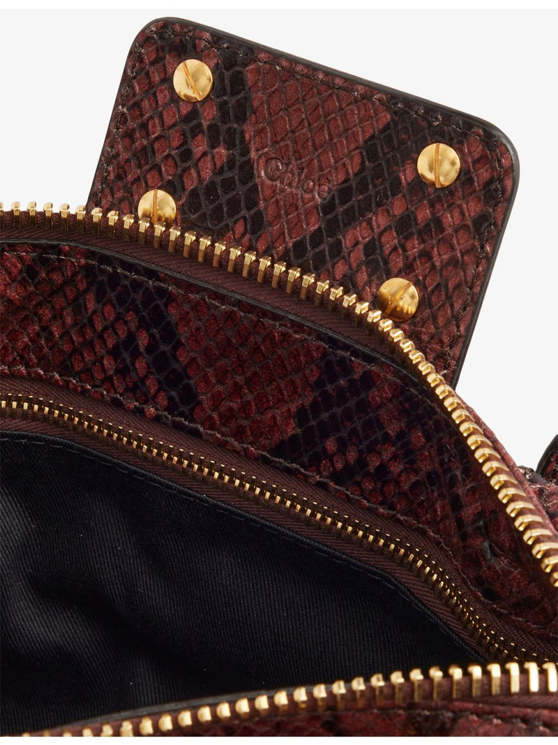 Chloé mini snake-effect leather top-handle bag, UK version
