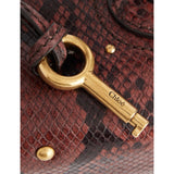 Chloé mini snake-effect leather top-handle bag, UK version
