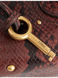 Chloé mini snake-effect leather top-handle bag, UK version