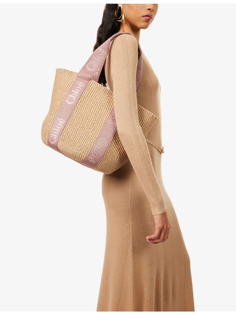 Chloé Woody large paper basket bag, imported from the UK