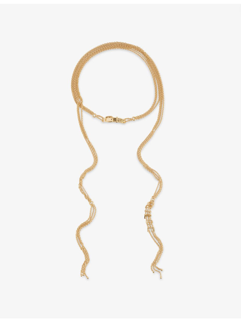 Chloé brass belt choker necklace with polished finish - British product