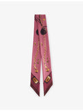 Chloé silk scarf with Paddington print, 7cm by 120cm - British product