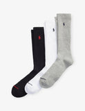 Polo Ralph Lauren Ribbed Cotton-Blend Crew Socks 3-Pack