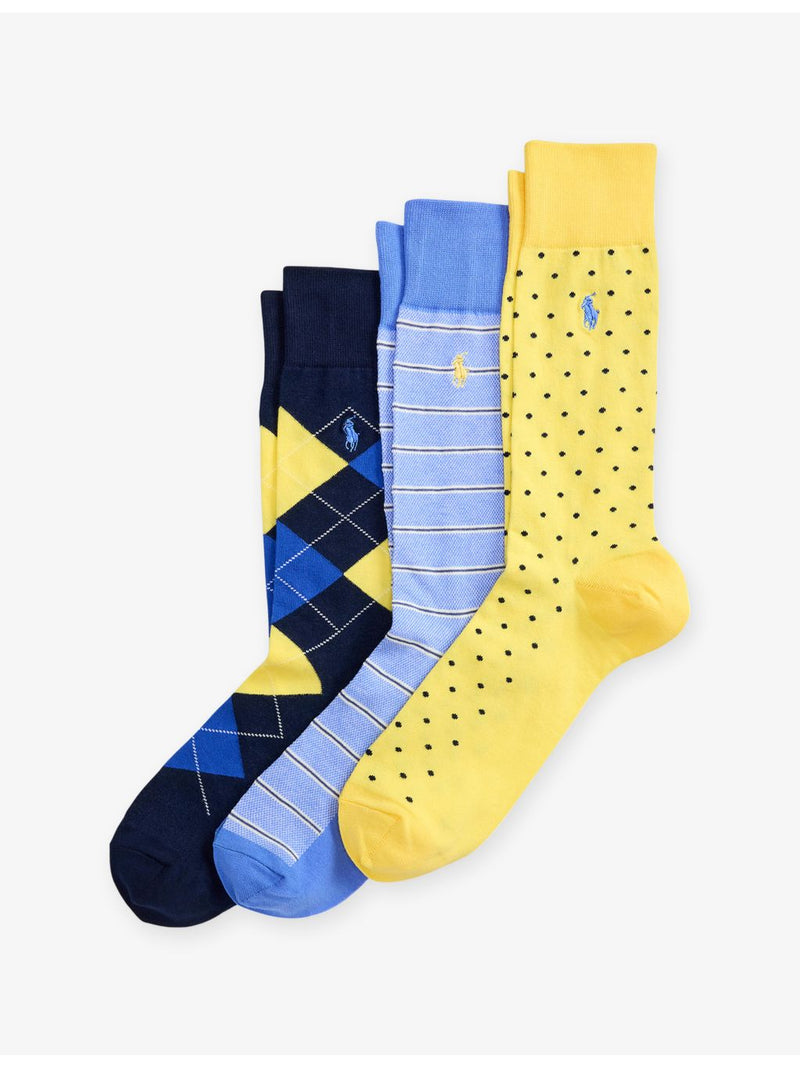 Polo Ralph Lauren pack of three cotton-blend socks (British brand)