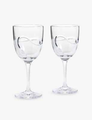 Wedgwood Vera Wang Luxe Graphite wine glasses set of two, UK version