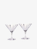 Wedgwood crystal martini glass set of two Luxe Graphite (British brand)
