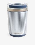 Wedgwood Gio Blue Stripe stainless steel tumbler 350ml - British product