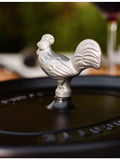 Staub stainless steel cockerel knob 7.5cm - British product