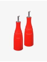 selfridges Staub Brand-Embossed Ceramic Oil and Vinegar Cruet Set (Set of Two)- Buy online at McGrocer