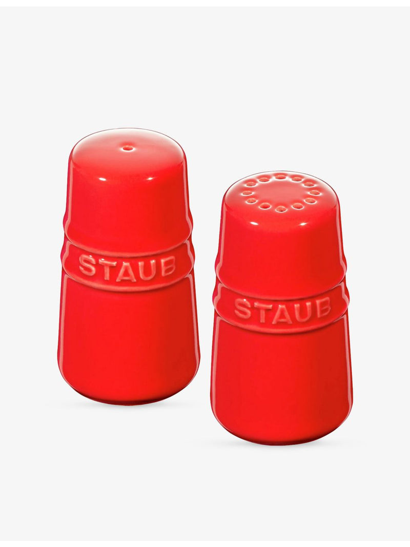 Staub ceramic salt and pepper shakers set of two (British brand)
