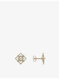 Yoko London Petal 18ct gold diamond and Akoya pearl earrings (British brand)
