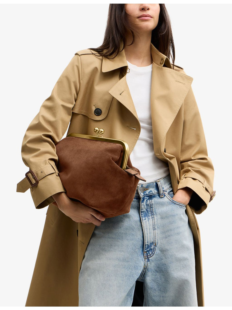 Coach Kisslock Frame 27 suede shoulder bag, UK version