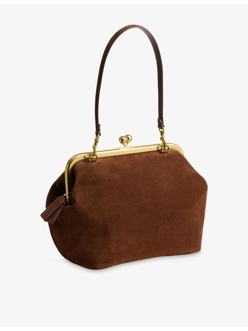 Coach Kisslock Frame 27 suede shoulder bag, UK version