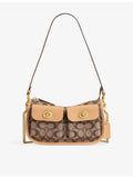 Coach Signature Twin Turnlock canvas shoulder bag - British product