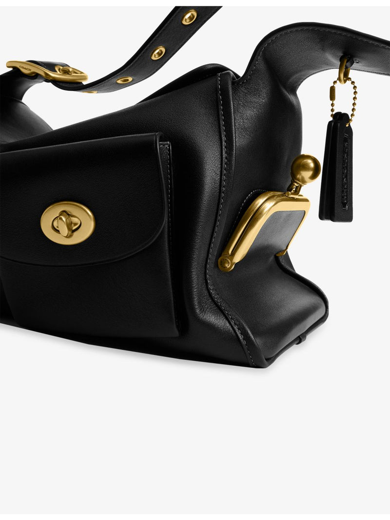Coach Turnlock Haversack leather shoulder bag, UK version