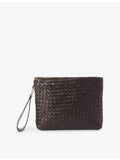 Whistles Avah woven leather clutch, imported from the UK