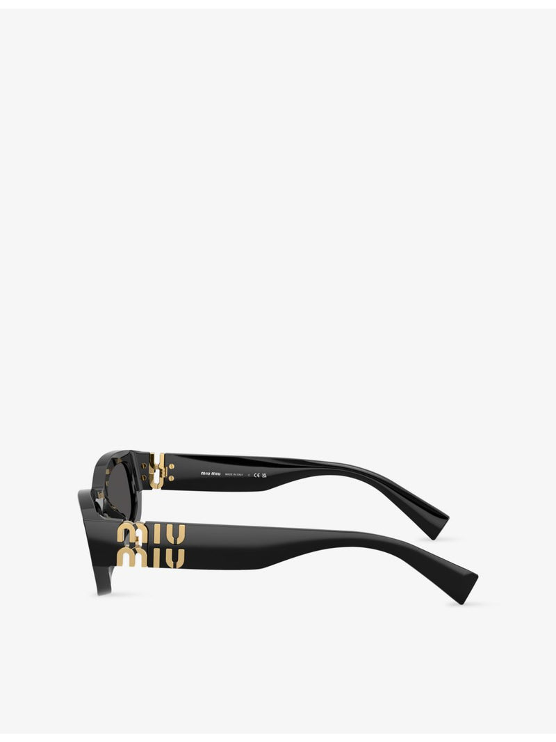 Miu Miu rectangular-frame acetate sunglasses, UK version