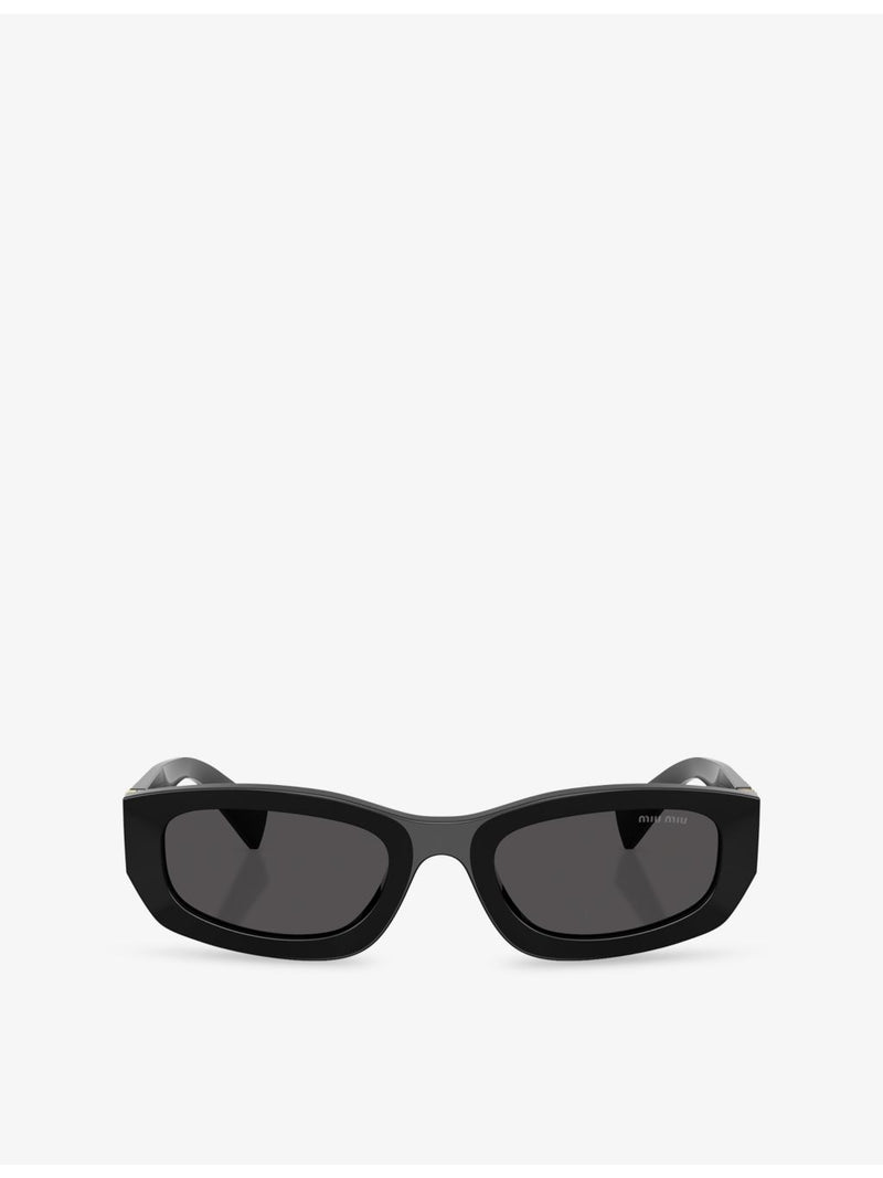 Miu Miu rectangular-frame acetate sunglasses, UK version