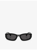 Miu Miu rectangular-frame acetate sunglasses, UK version