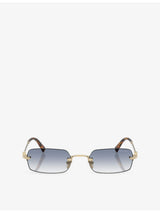 selfridges Miu Miu B50S Rectangular-Frame Metal Sunglasses- Buy online at McGrocer
