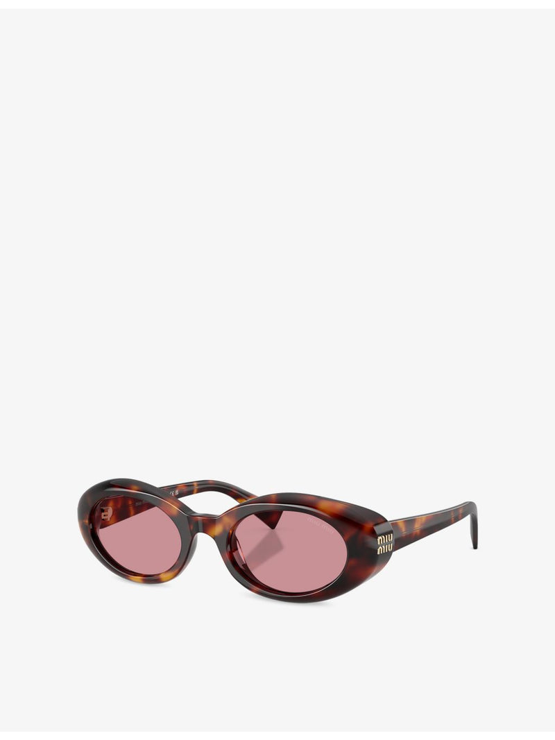 Miu Miu oval-frame acetate sunglasses - British product