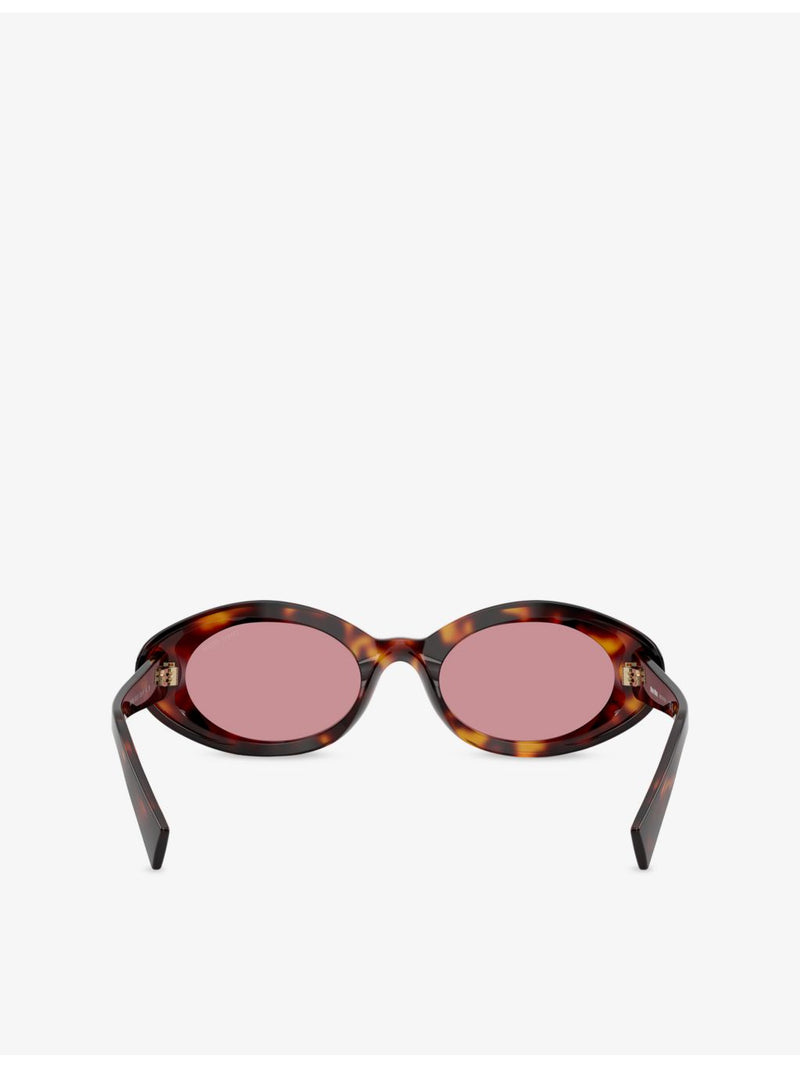 Miu Miu oval-frame acetate sunglasses - British product