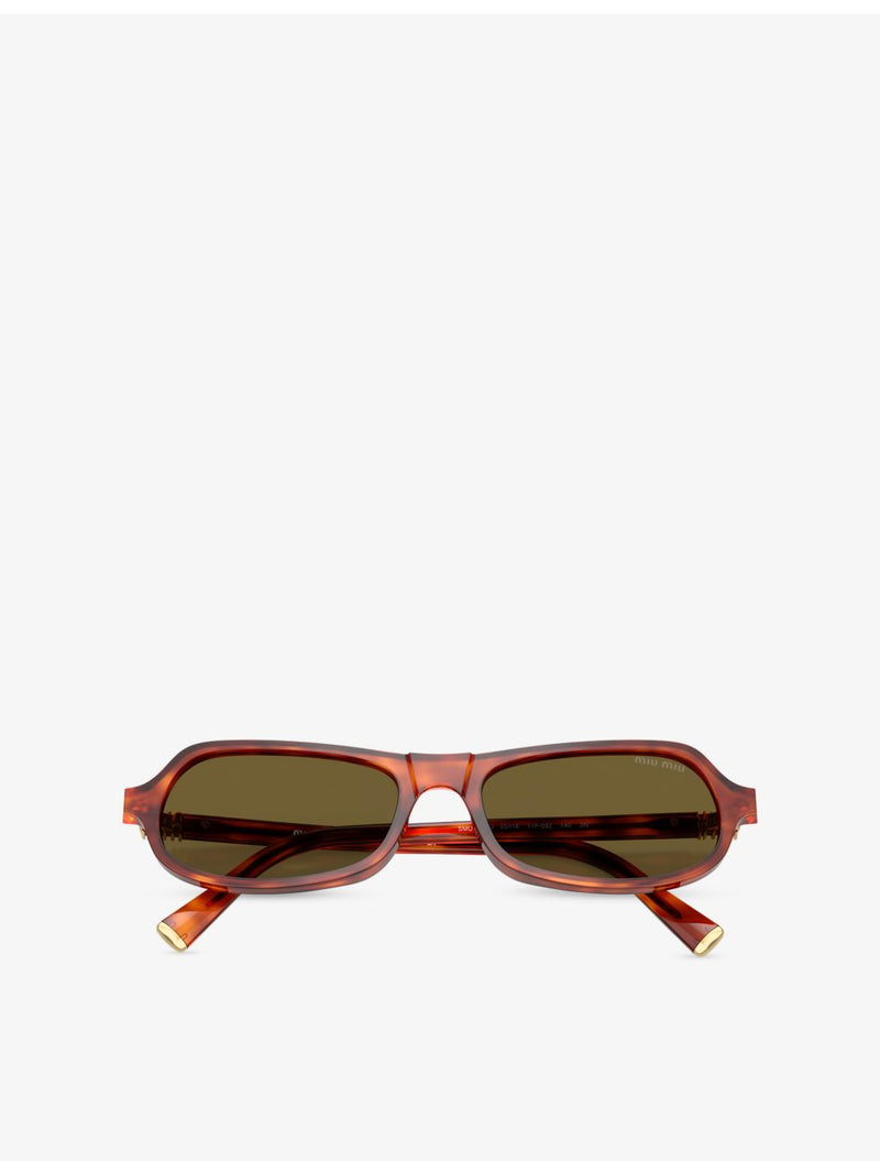 Miu Miu MU B10SU irregular acetate sunglasses tortoiseshell (British brand)
