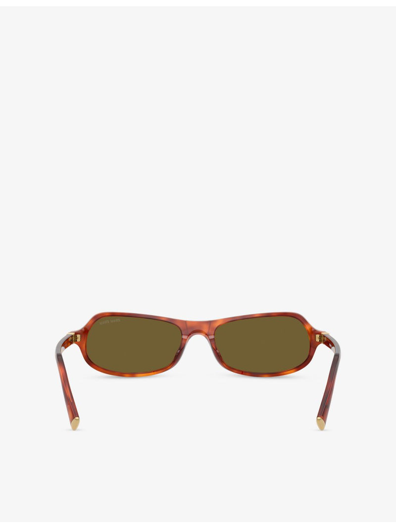 Miu Miu MU B10SU irregular acetate sunglasses tortoiseshell (British brand)