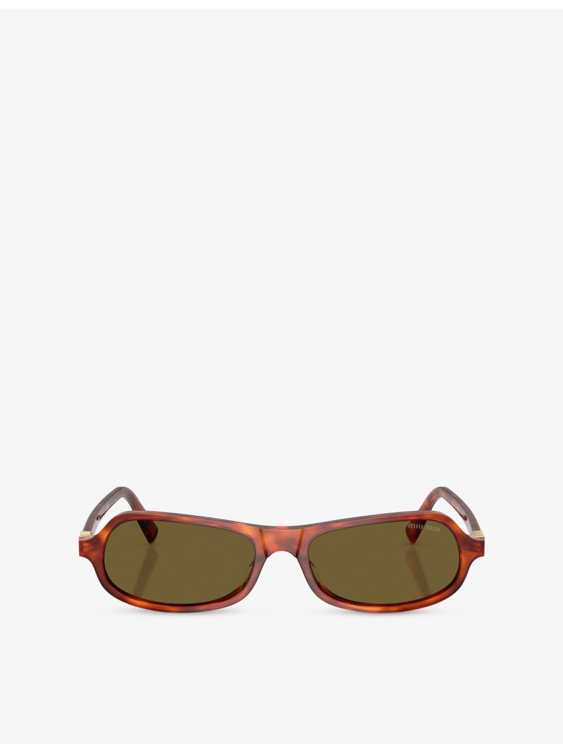 Miu Miu MU B10SU irregular acetate sunglasses tortoiseshell (British brand)