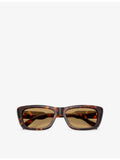 Miu Miu rectangular-frame acetate sunglasses tortoiseshell, imported from the UK