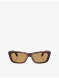Miu Miu rectangular-frame acetate sunglasses tortoiseshell, imported from the UK