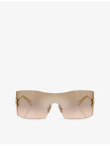 selfridges Miu Miu Rectangular-Frame Metal Sunglasses- Buy online at McGrocer
