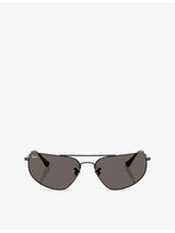 selfridges Ray-Ban Rectangle-Frame Metal Sunglasses RB3780- Buy online at McGrocer