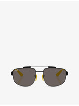 selfridges Ray-Ban RB3789M Square-Frame Metal Sunglasses- Buy online at McGrocer